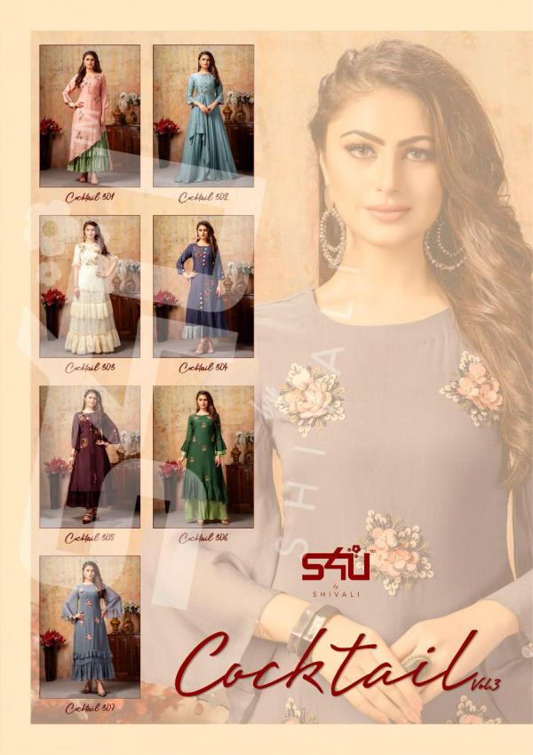 S4u-Coctail-3 Party Wear Kurtis Collection